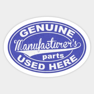 Genuine Manufacturer's Parts Sticker